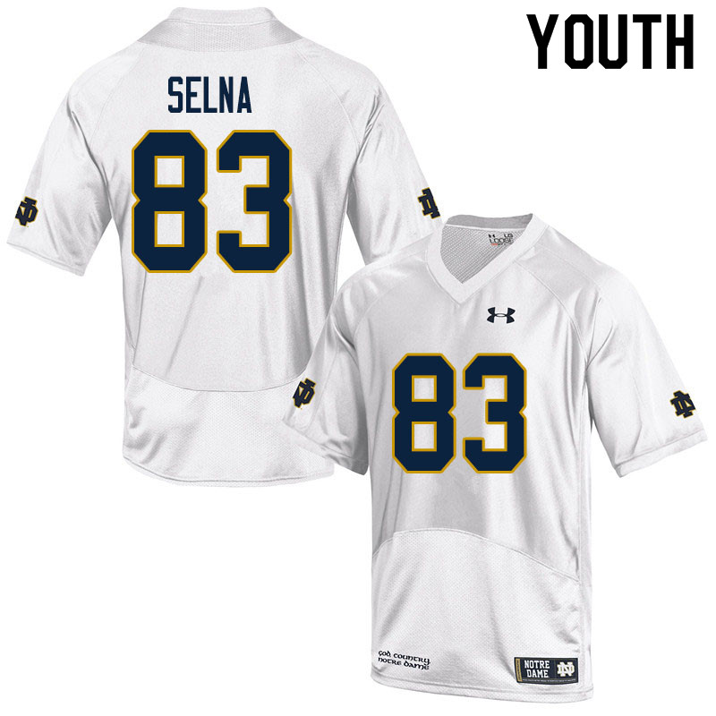 Youth #83 Charlie Selna Notre Dame Fighting Irish College Football Jerseys Sale-White - Click Image to Close